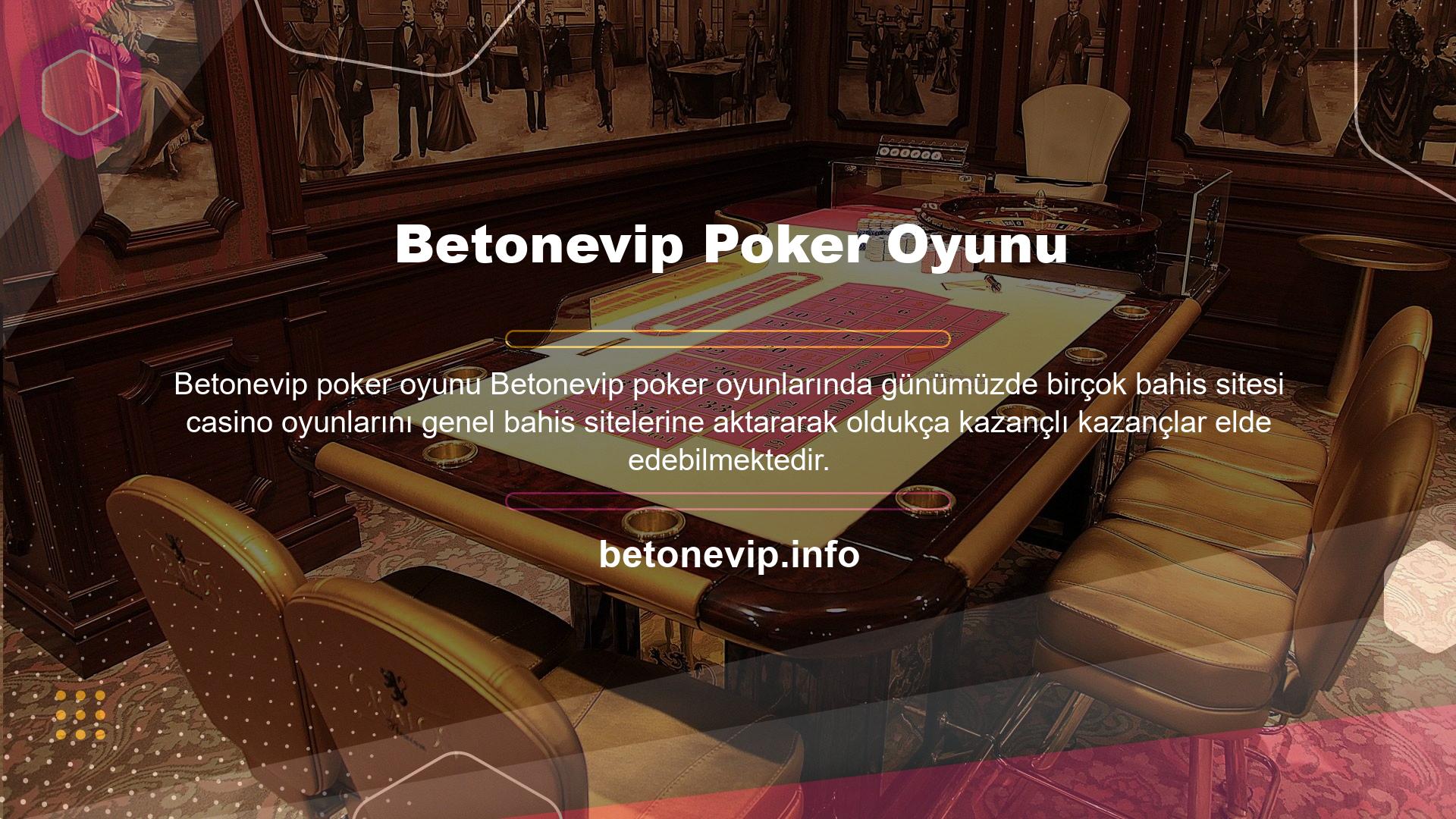Betonevip Poker Oyunu