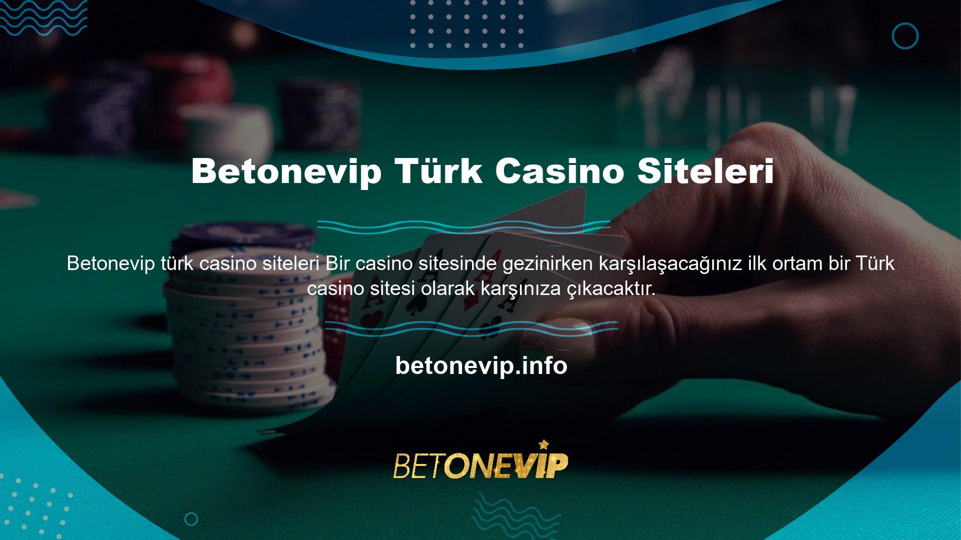 Betonevip türk casino siteleri
